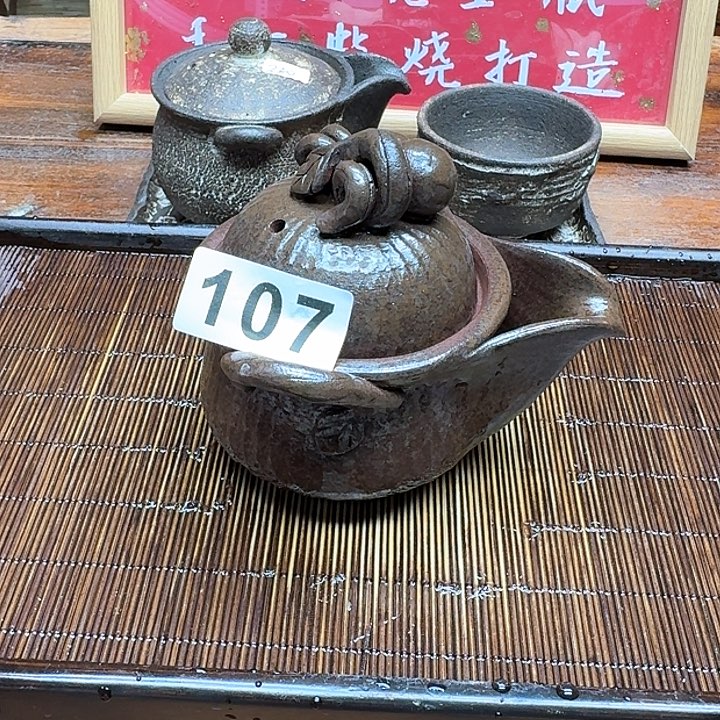 纯手工制作粗陶茶具