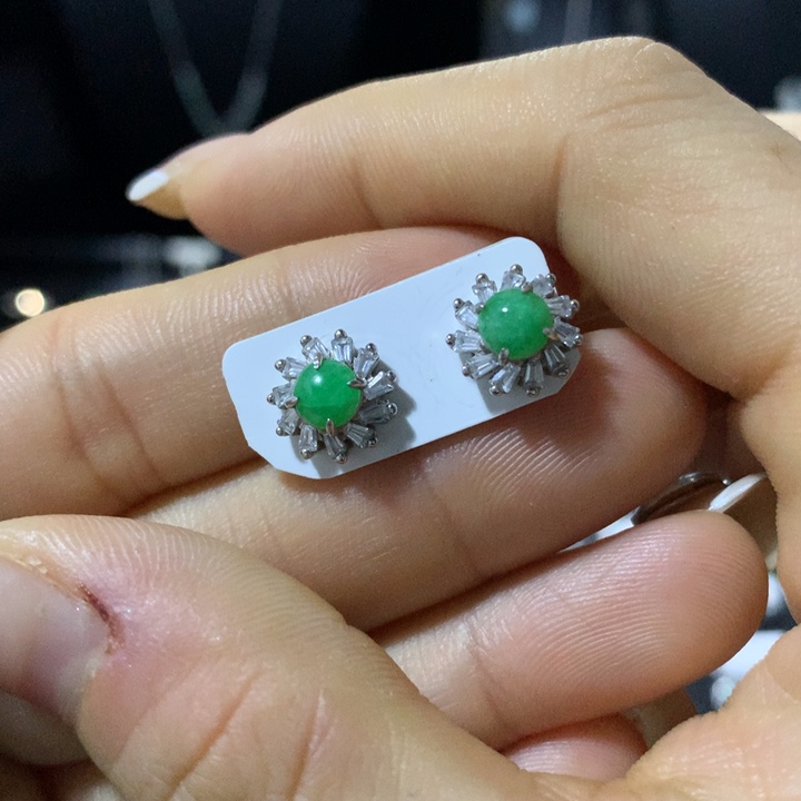 翡翠银S925镶嵌戒指