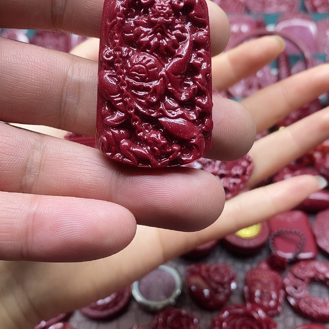 天然辰砂朱砂吊坠