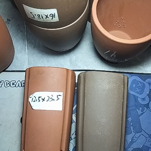 红泥紫泥四方签筒两个