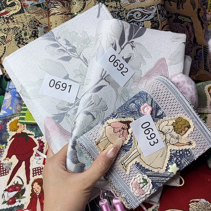 织绣宋锦A5方格691/宋锦A5定页仅书衣692/A7送纸带m5收纳册693