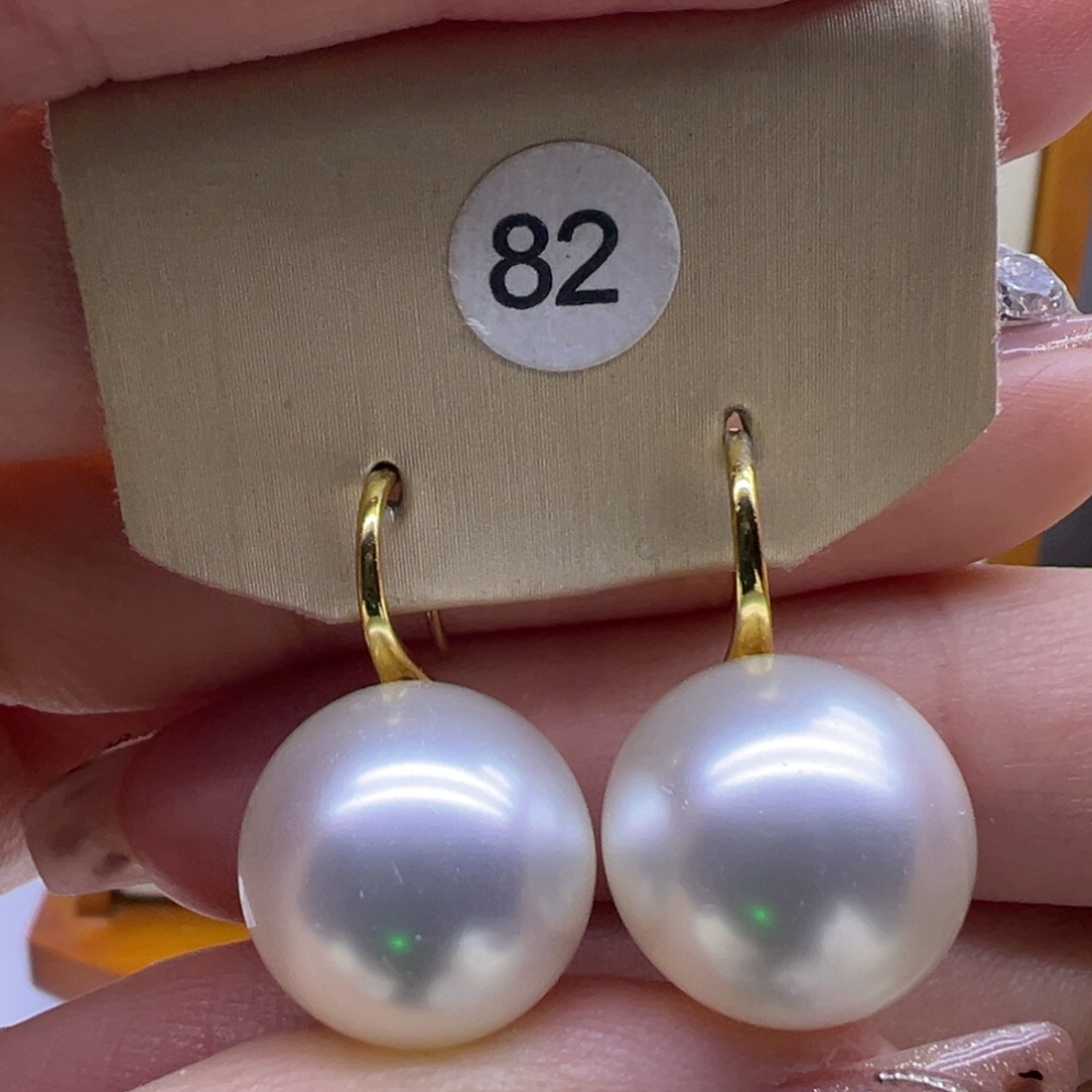 银S925镶嵌淡水珍珠耳饰