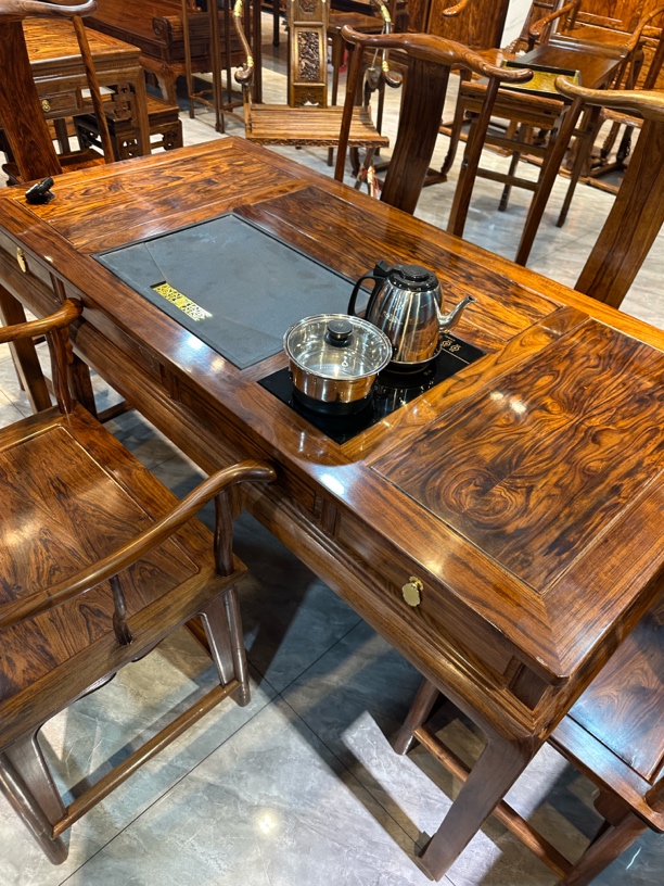 42螺穗木艺一物一拍茶桌六件套