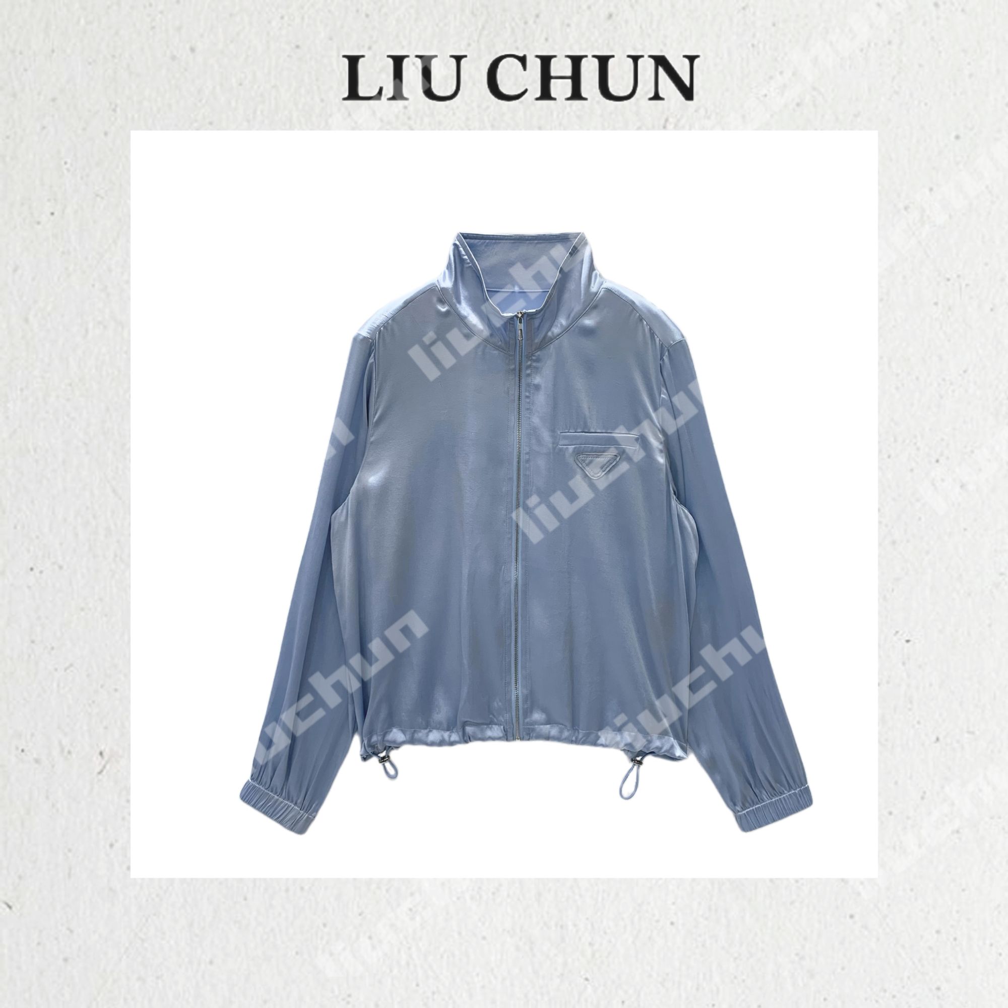 【缎面抽绳】CHUN家桑蚕丝弹力缎外套