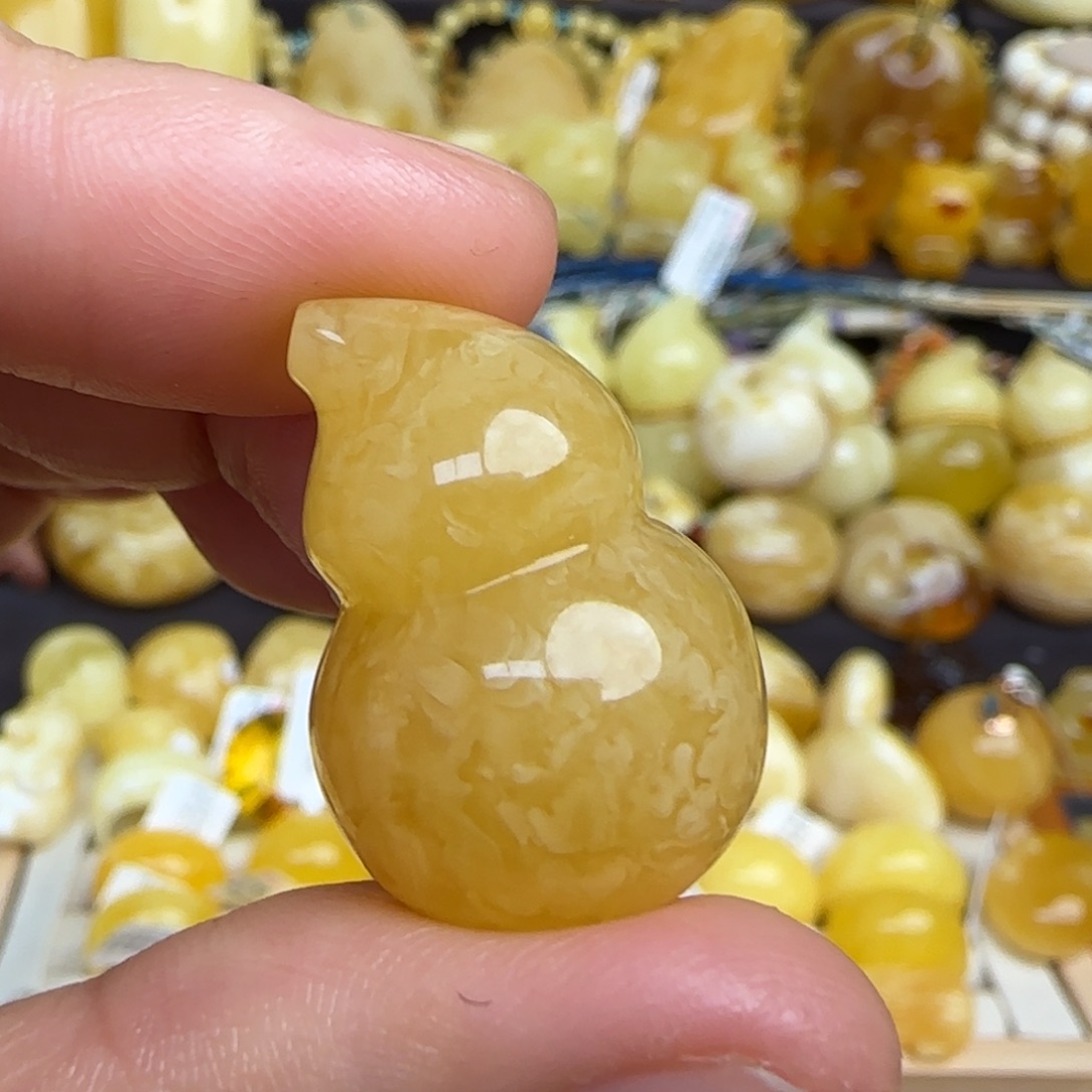蜜蜡吊坠(不含链)未镶嵌不退换天然俄料蜜蜡葫芦吊坠