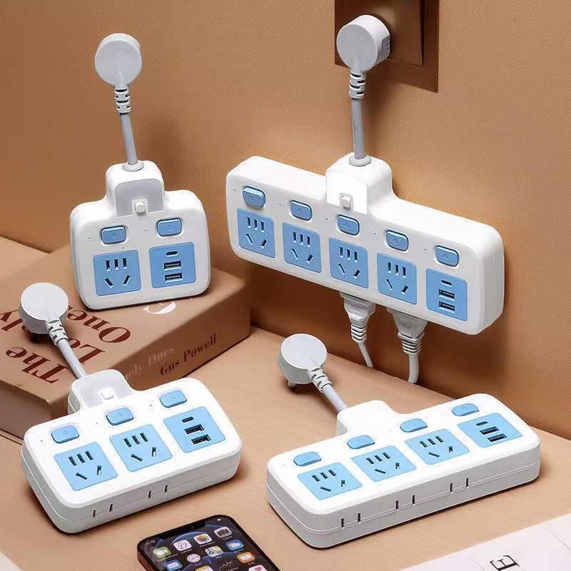 公正牛官方家用虹廷插座转换器面板多孔位无线排插插排扩展接拖线