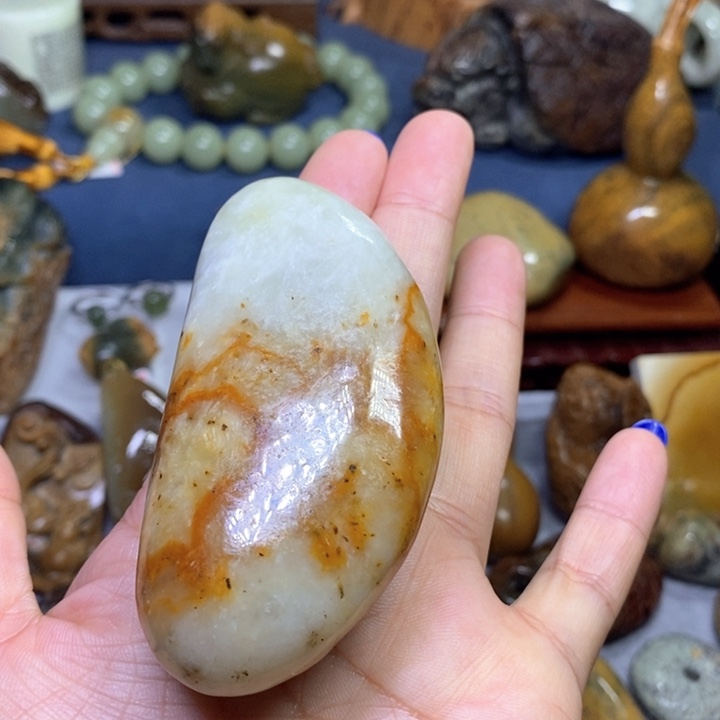 蛇纹石玉花玉特价未镶嵌