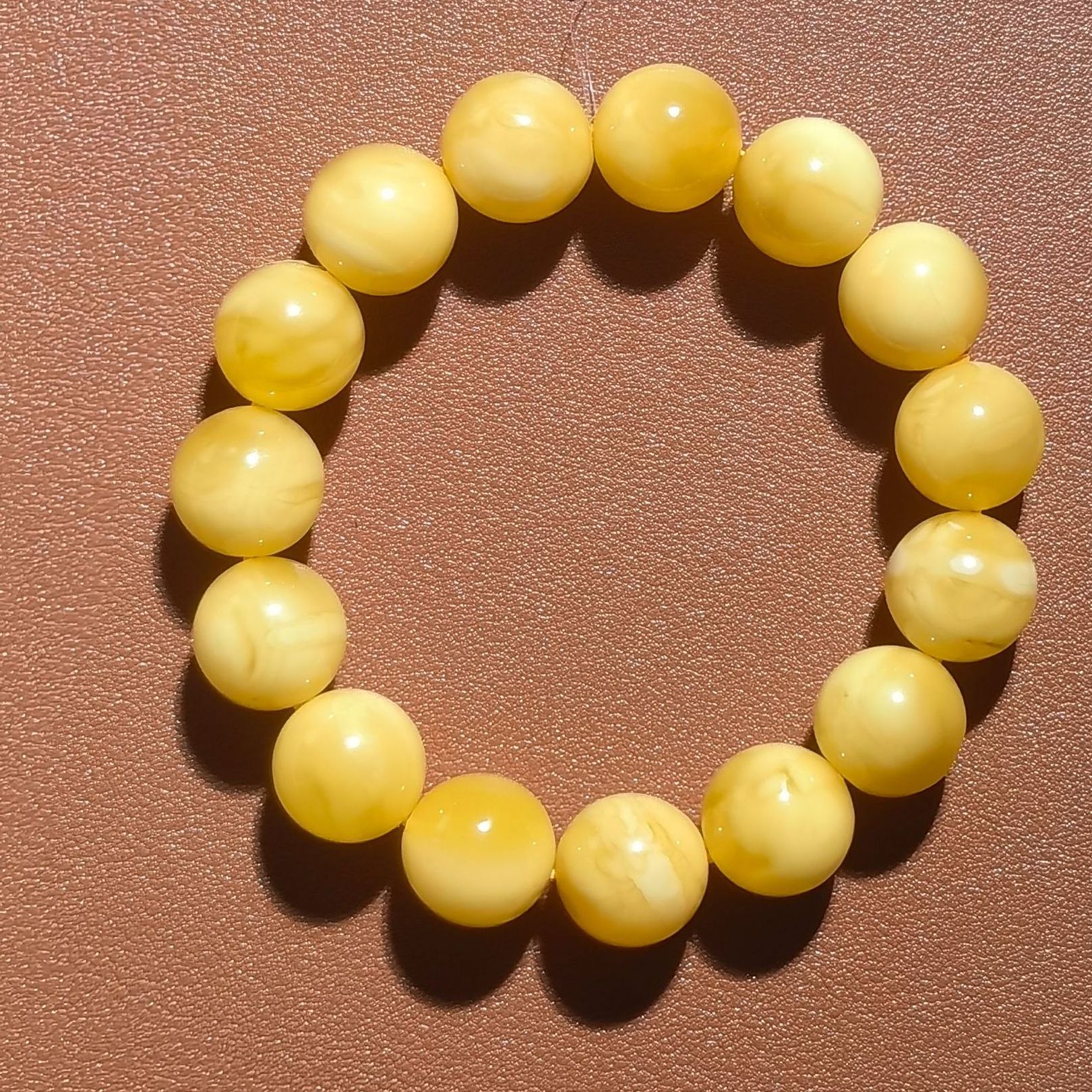 【月朗风清】老 蜜蜡手串（6559）