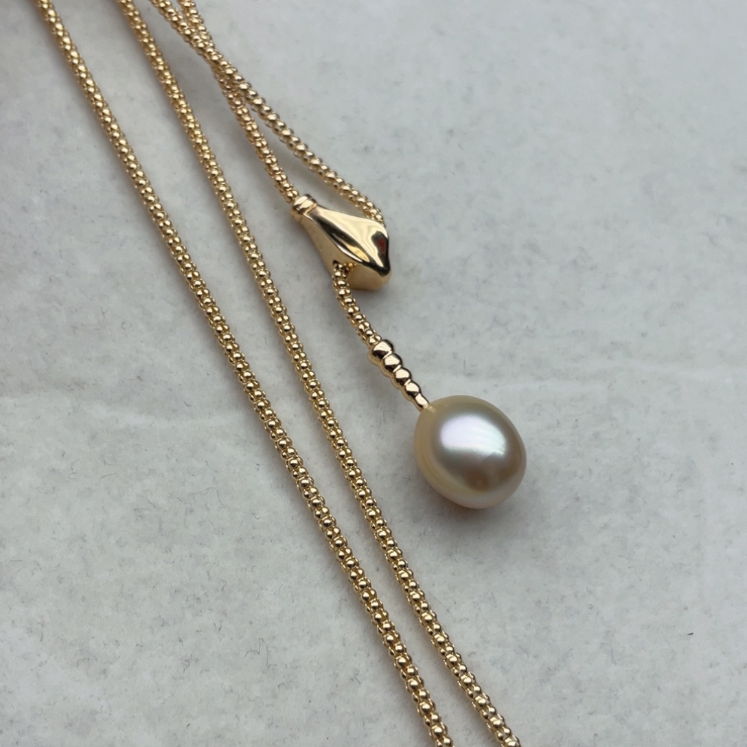 银S925镶嵌海水珍珠颈饰X129