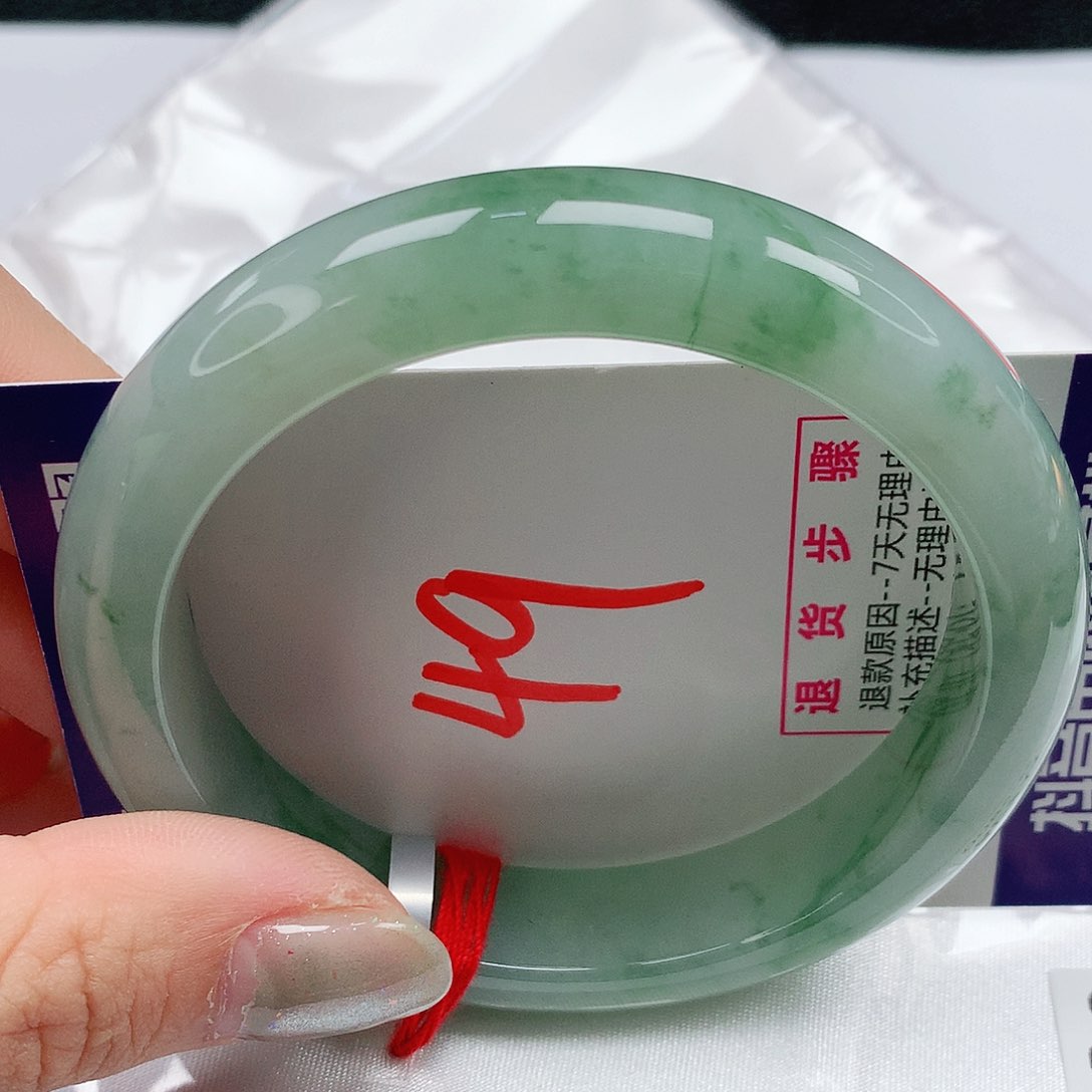 翡翠手镯未镶嵌56圈缅甸天然翡翠A货