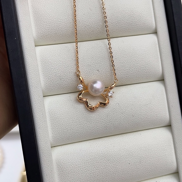 银S925镶嵌海水珍珠颈饰