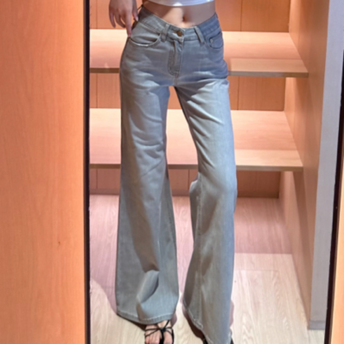 修身裸感紧身高弹显瘦牛仔裤