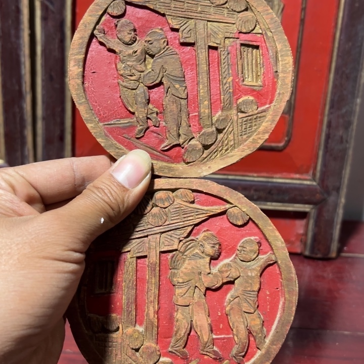 蒲***光木木雕工艺品摆件