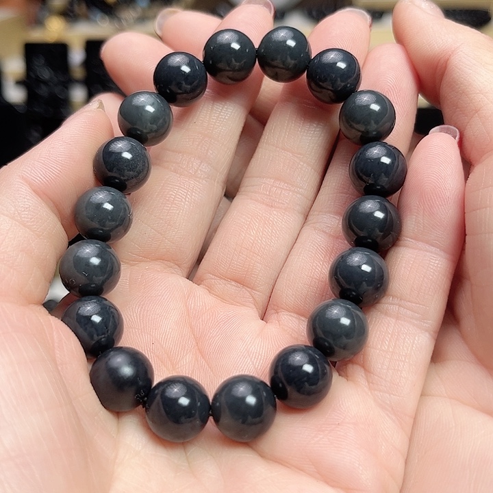 和田玉手链未镶嵌卡12圆柱福利款