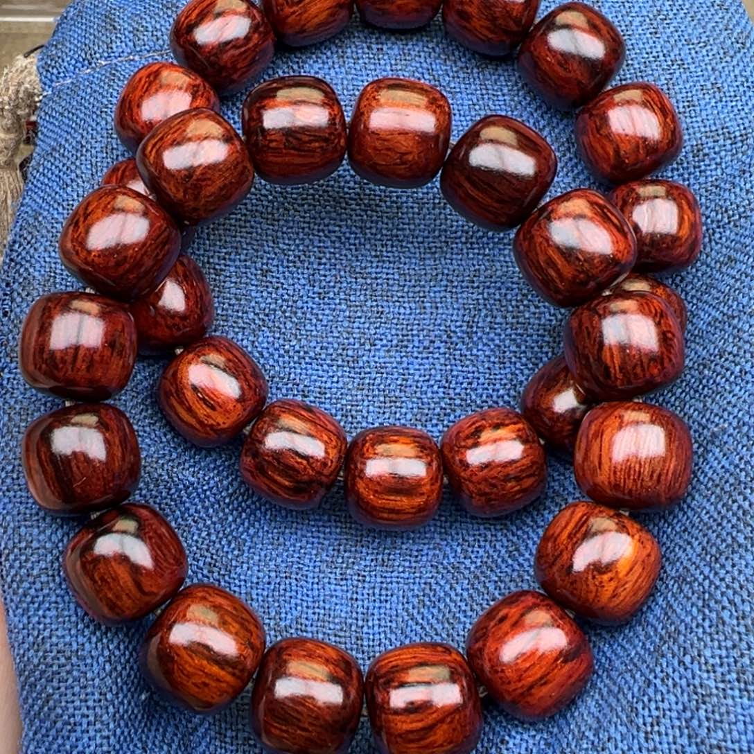 手串/手链花梨木类红降1314老型土埋满油单圈
