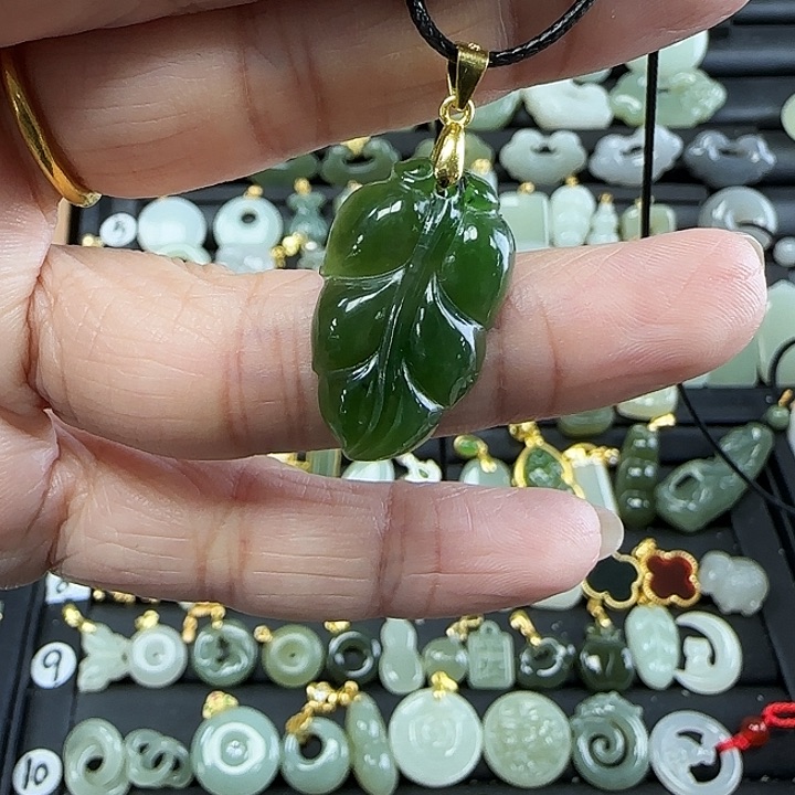 和田玉吊坠(不含链)银S925镶嵌