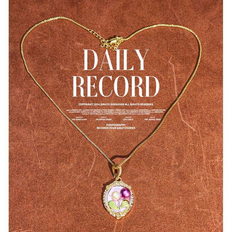 铜合金项链 项链 - DSN设计师款莫奈花园风项链（5007）