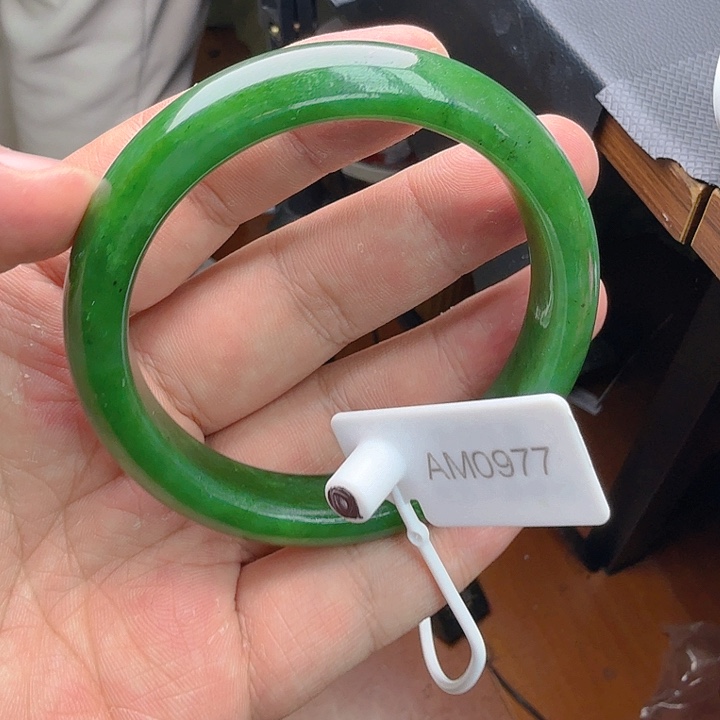 和田玉（碧玉）手镯未镶嵌58