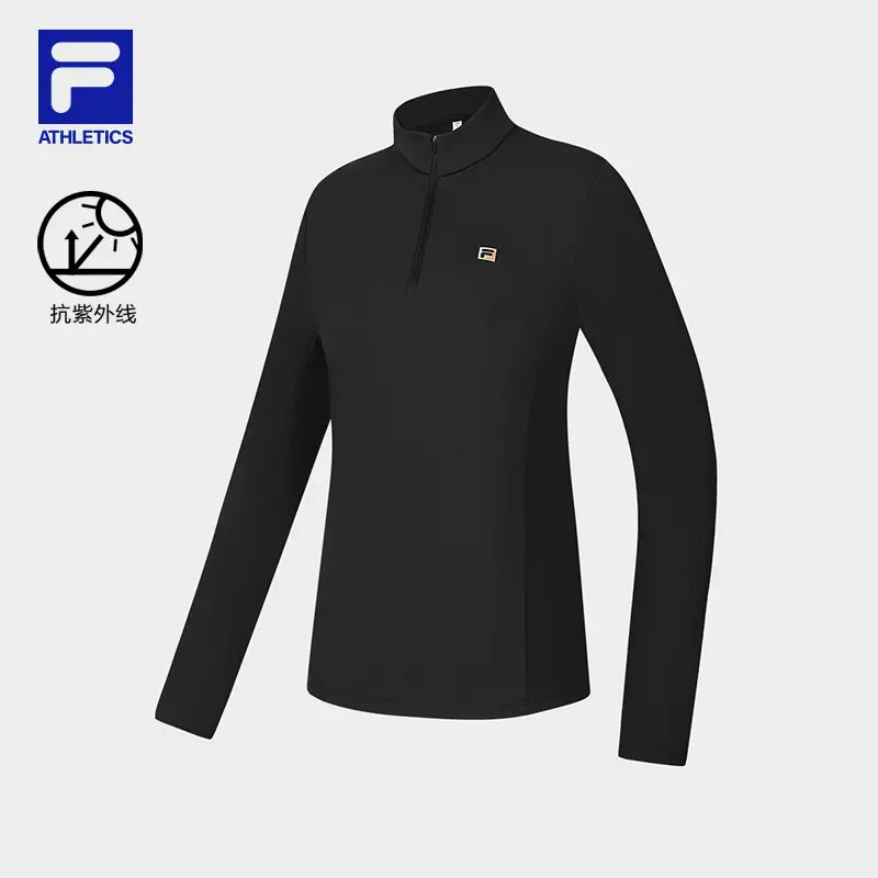 【半拉链磨毛保暖】Fila/斐乐长袖上衣修身显瘦舒适A51W541201F