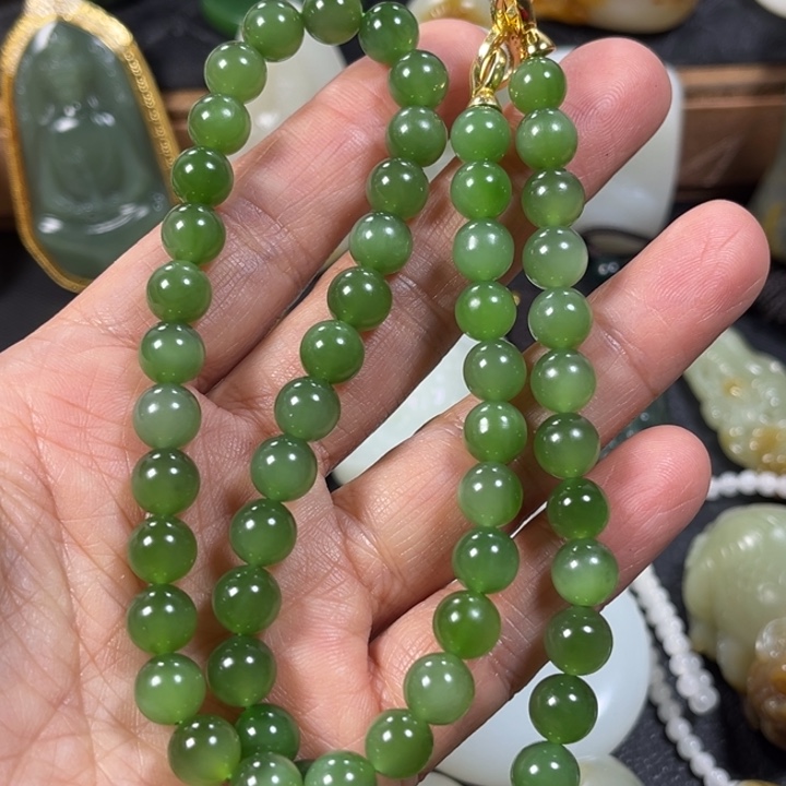 和田玉（碧玉）未镶嵌手串