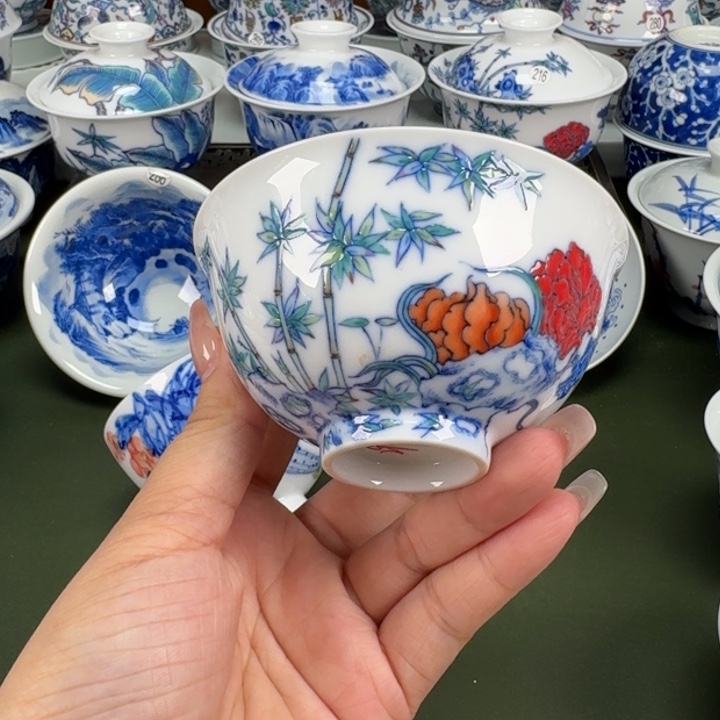 景德镇纯手工手绘茶器蒙蒙