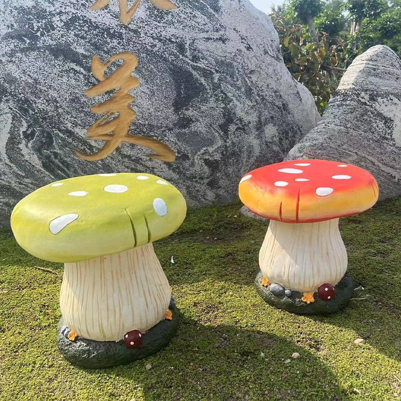花园装饰仿真凳子户外庭院草坪幼儿园景观布置树脂摆件工艺品