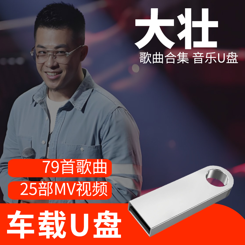 大壮歌曲U盘车载流行音乐优盘MP3高音质车用经典老歌新歌合集