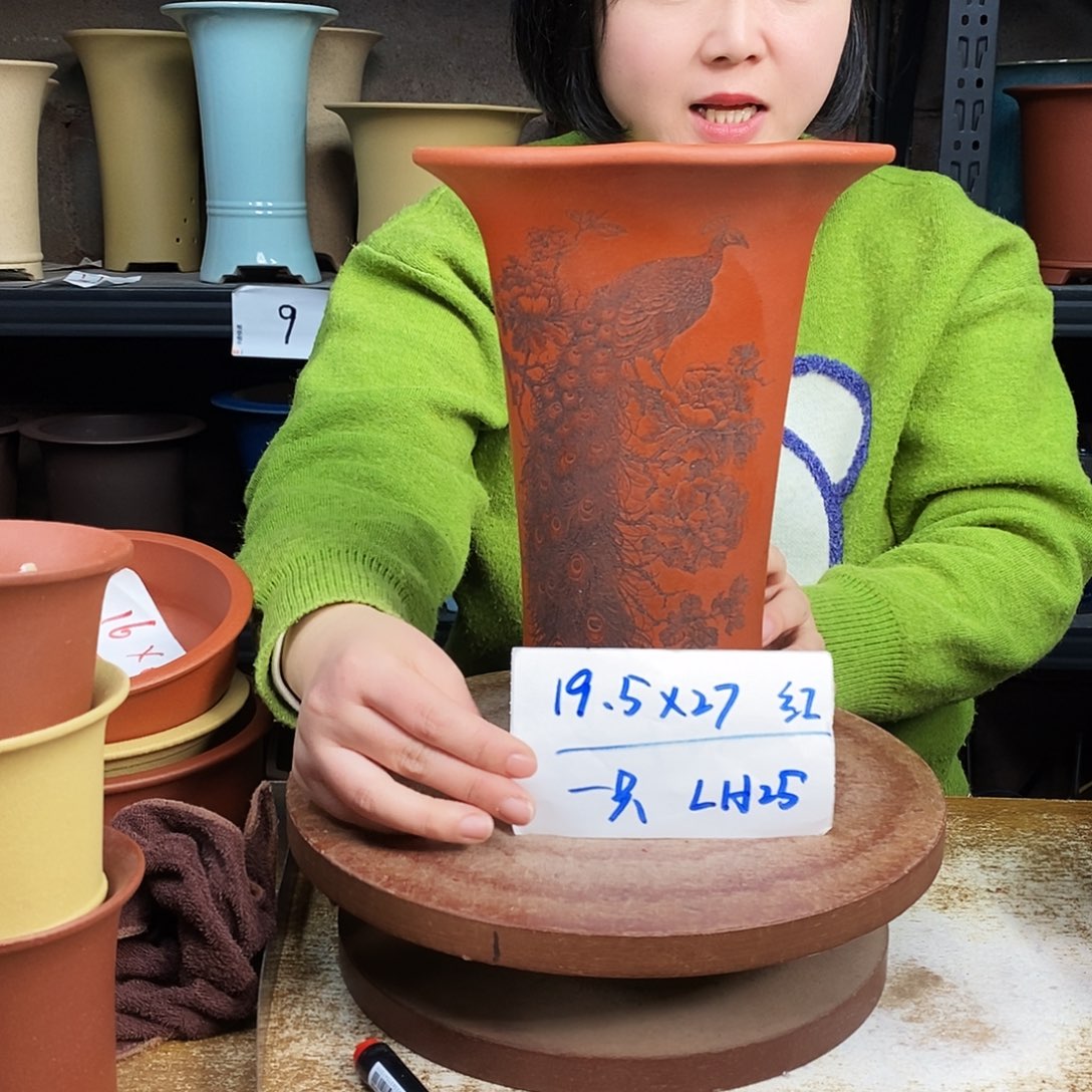 紫砂一只紫砂花盆LH45