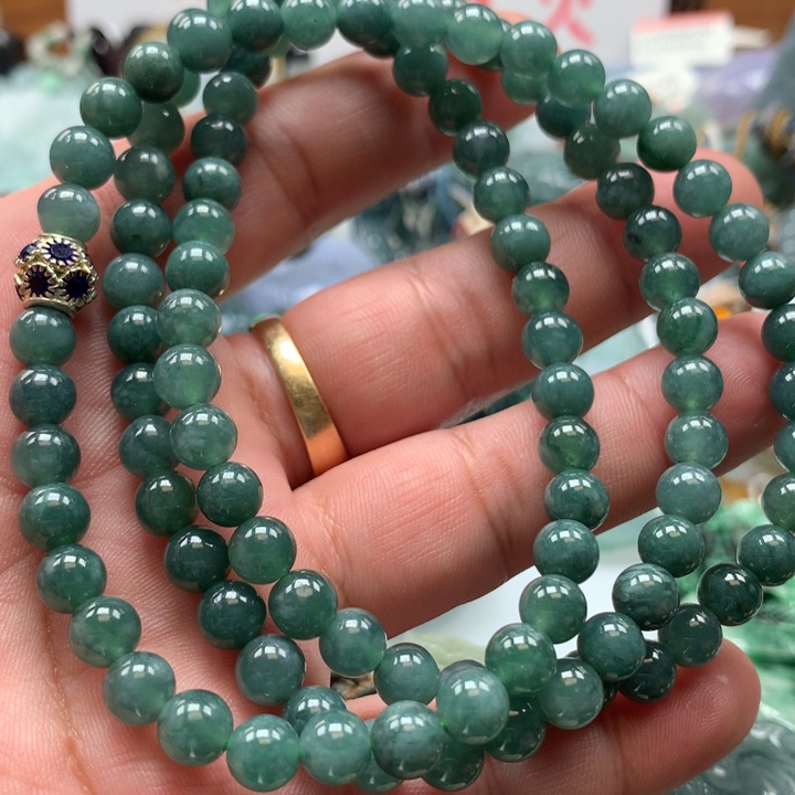 翡翠颈饰未镶嵌保真天然a货翡翠