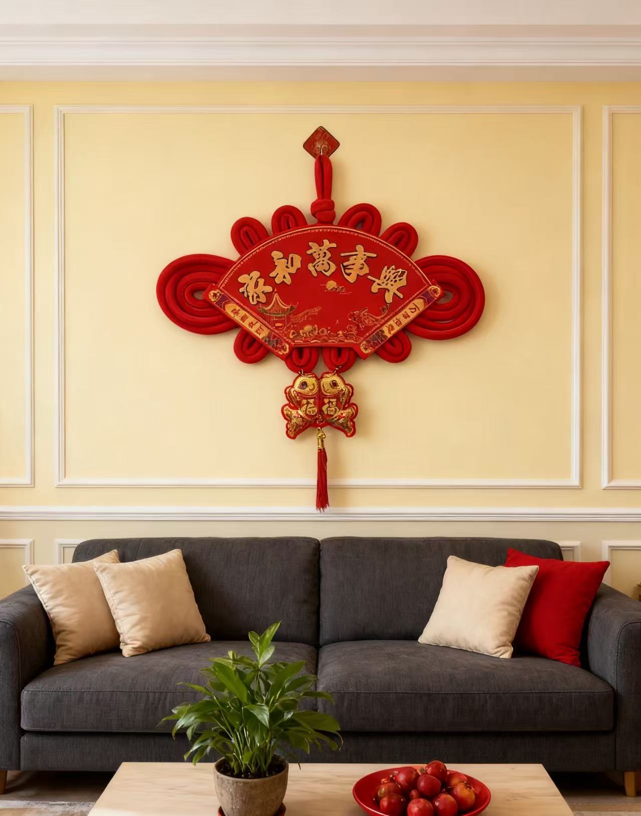 30#扇子中国结新年大礼年大礼包挂件装饰用品以直播间为准