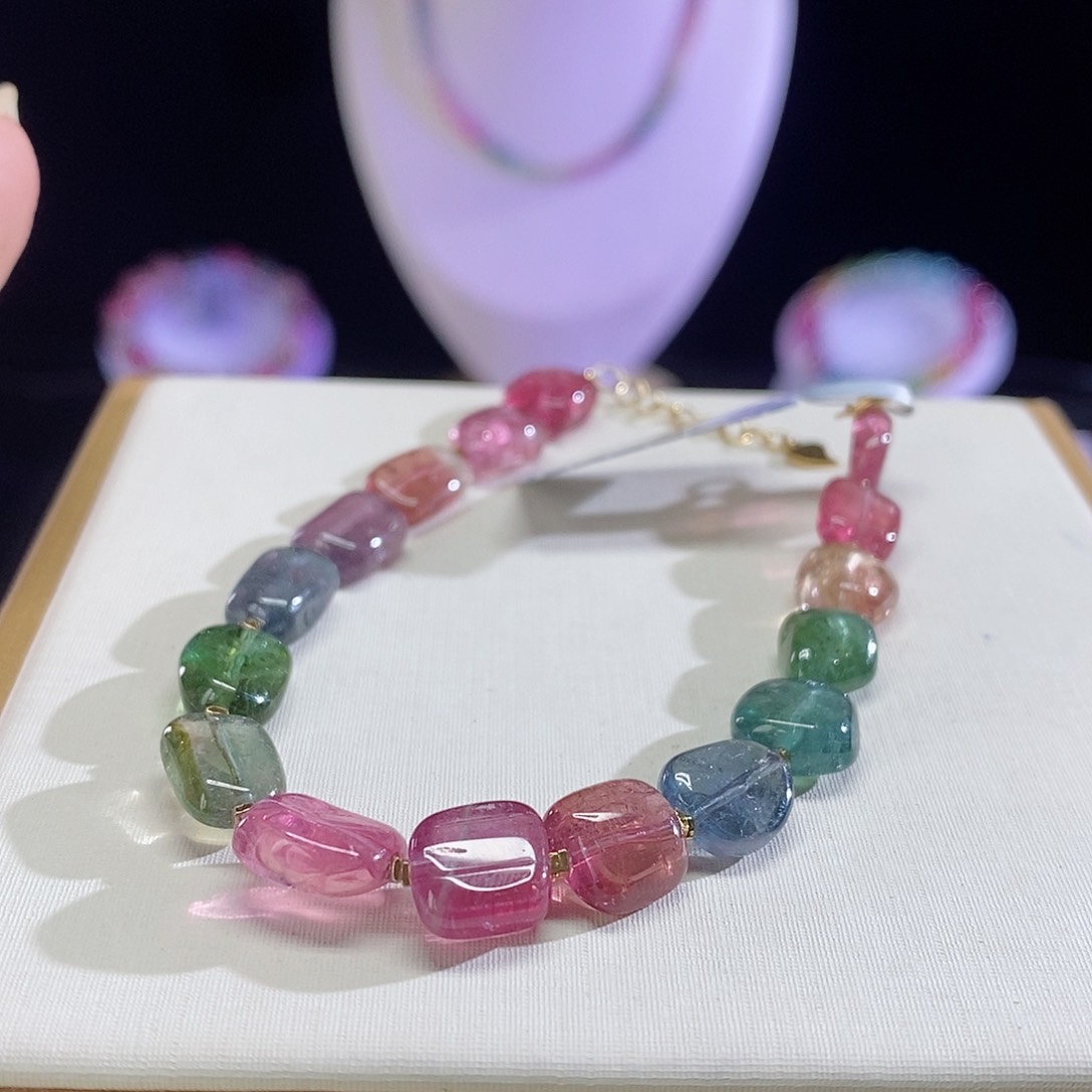 碧玺手链未镶嵌最***u随形