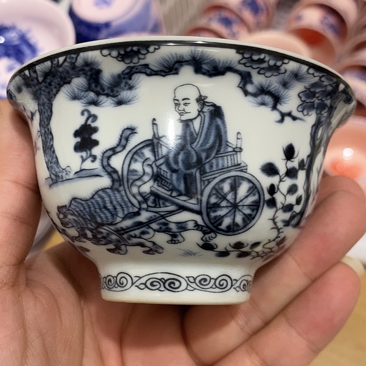 陶摆件景德镇陶瓷主人杯23455