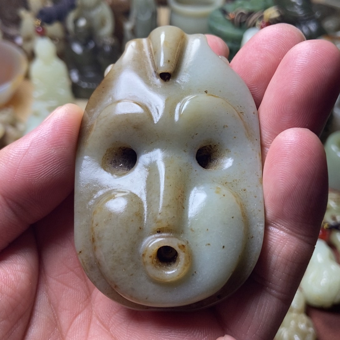 和田玉未镶嵌挂件