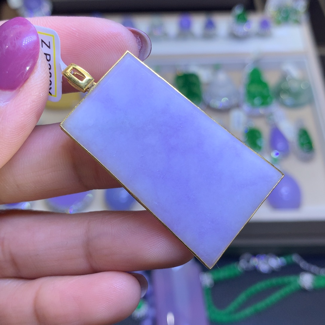 翡翠戒指18K金镶嵌翡翠