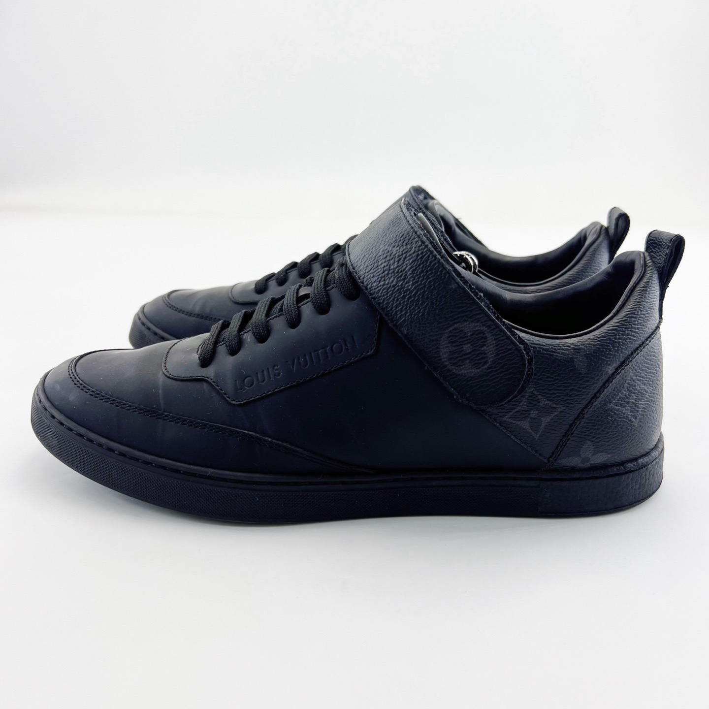 95新 LouisVuitton/路易威登 39码/黑色老花板鞋/16297590