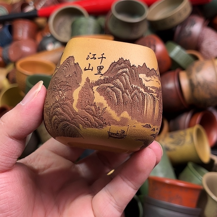 紫砂茶杯全手工紫砂主人杯