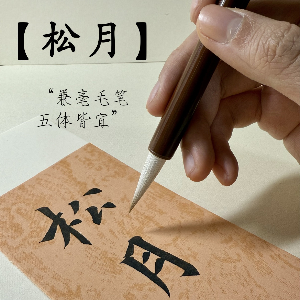 赤壁学堂【松月】兼毫毛笔入门级毛笔（篆隶楷行草五体皆宜）