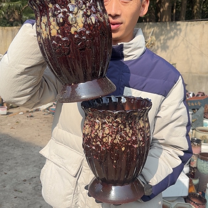 红陶彩两个口径18高度24