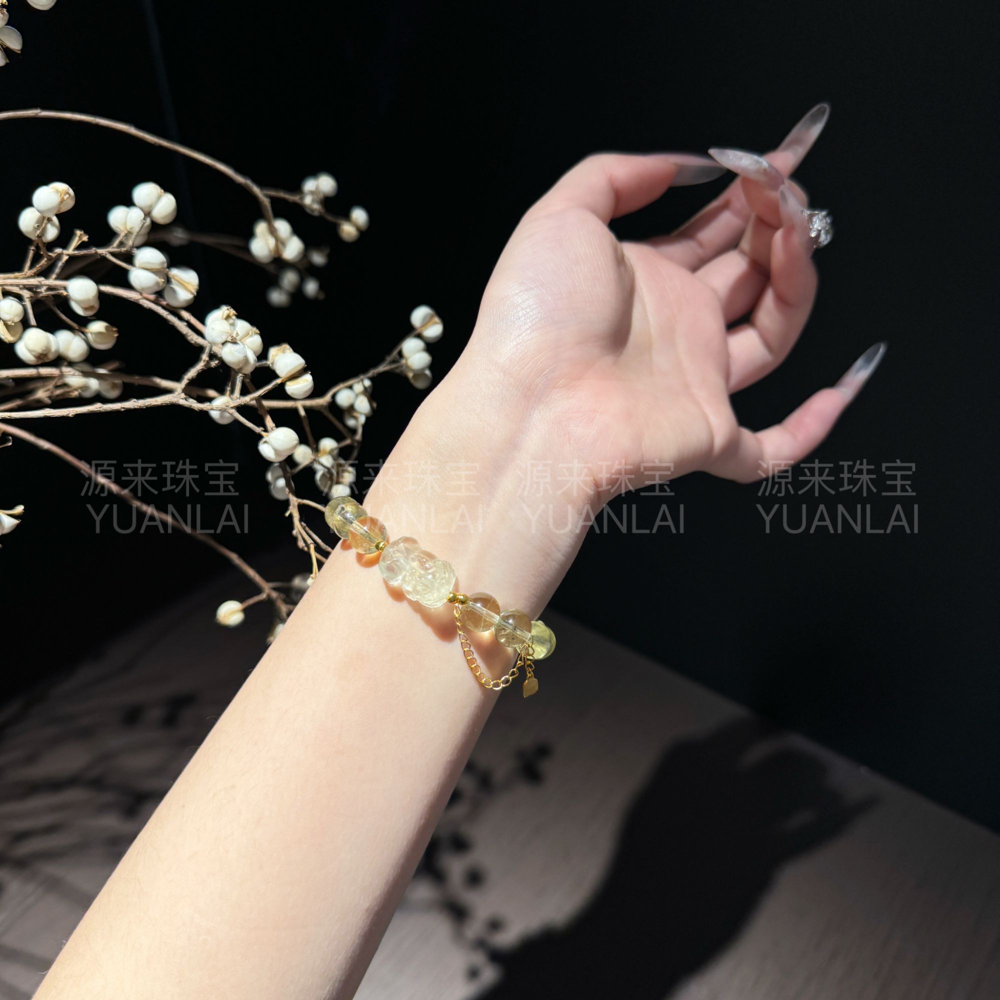 C*暖星芒*黄水貔貅手串YL3660