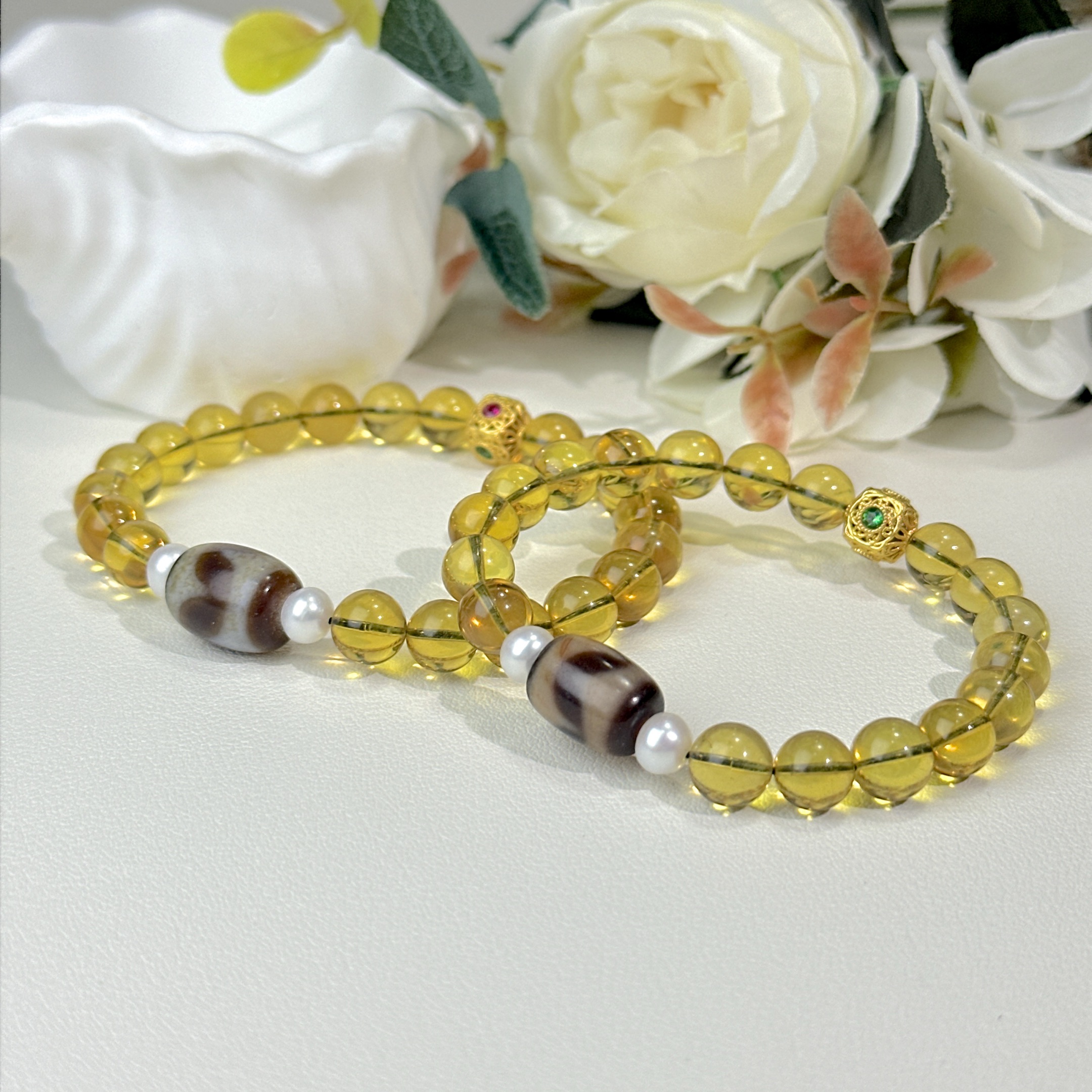 【铭记珠宝】琥珀DIY圆珠手串29-DM116H25【多样性发一件】约7.5mm