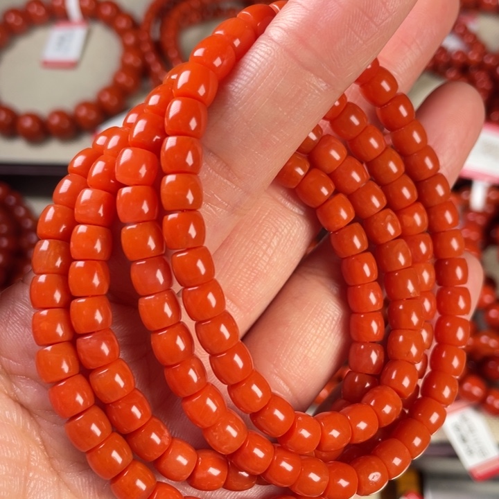 南红玛瑙手链未镶嵌