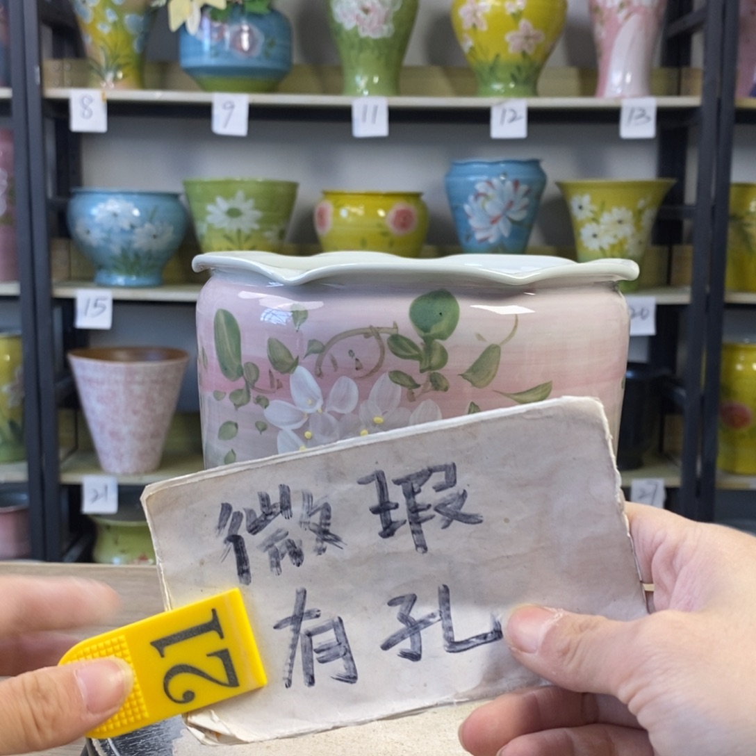 景德镇手工手绘陶瓷花盆