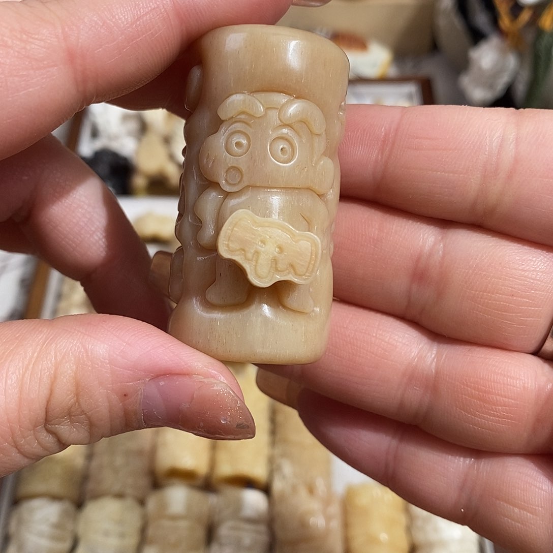 鹿骨把件M5蜡笔小新骨笛25.7