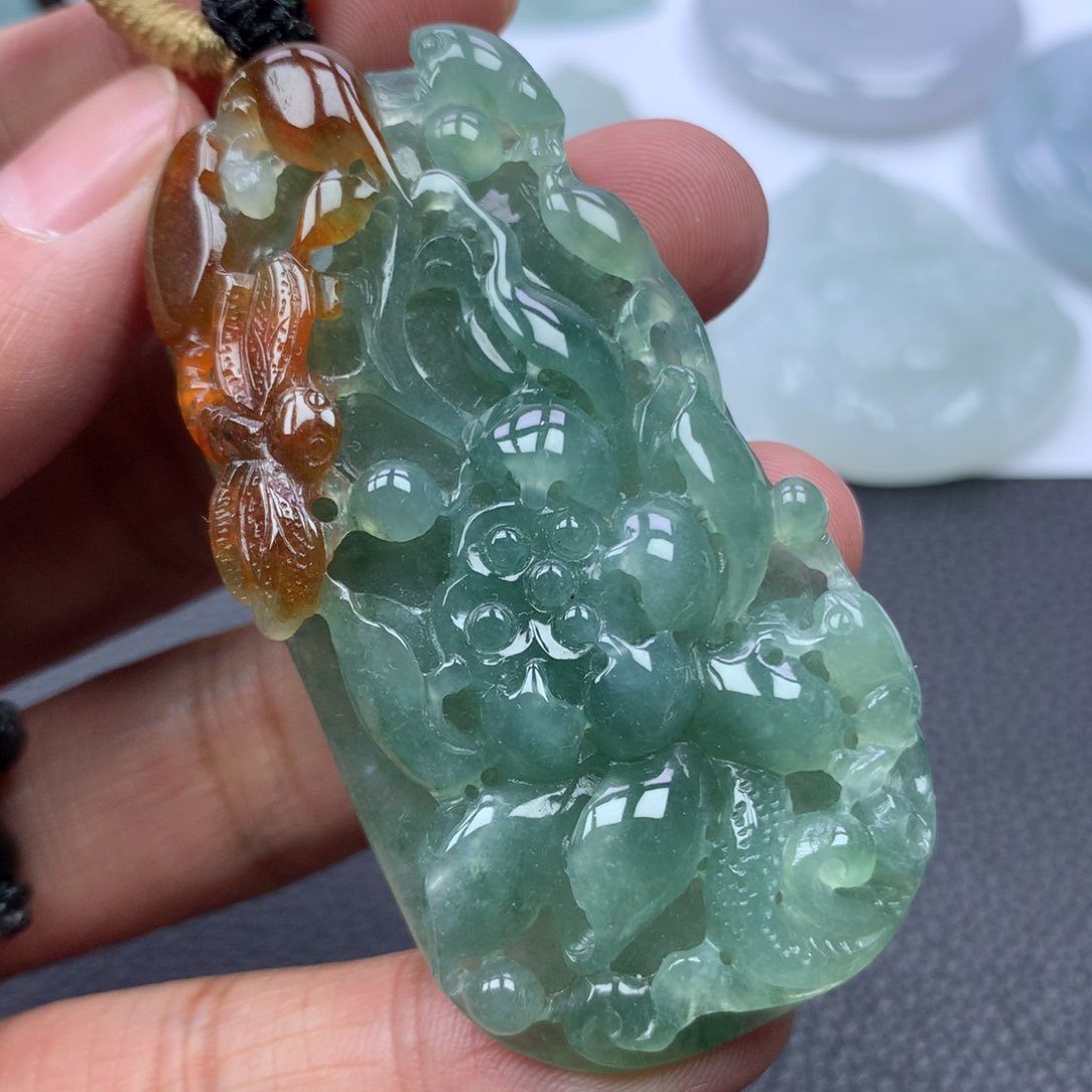 翡翠颈饰未镶嵌缅甸天然A货翡翠