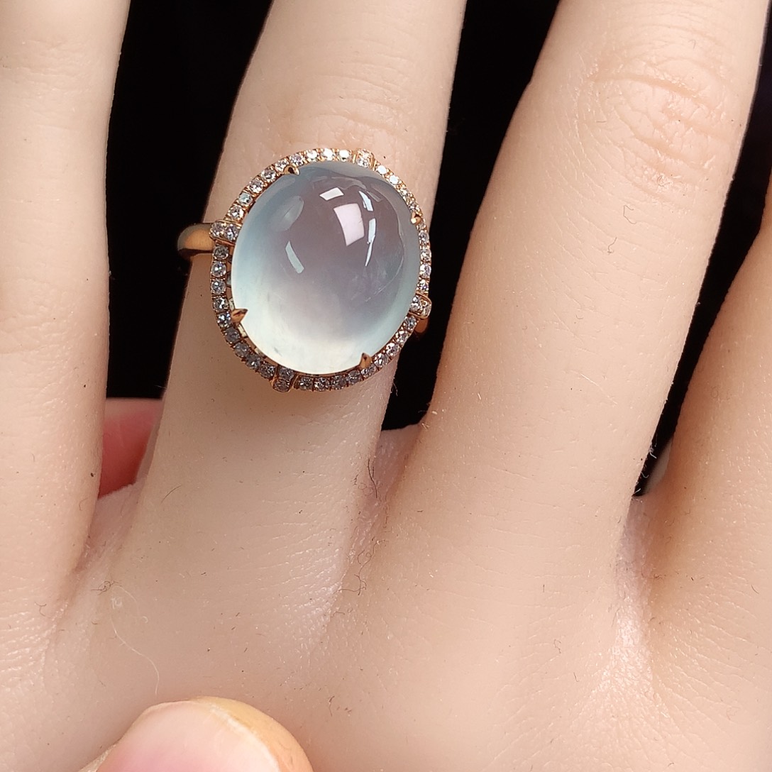 翡翠颈饰18K金镶嵌上新