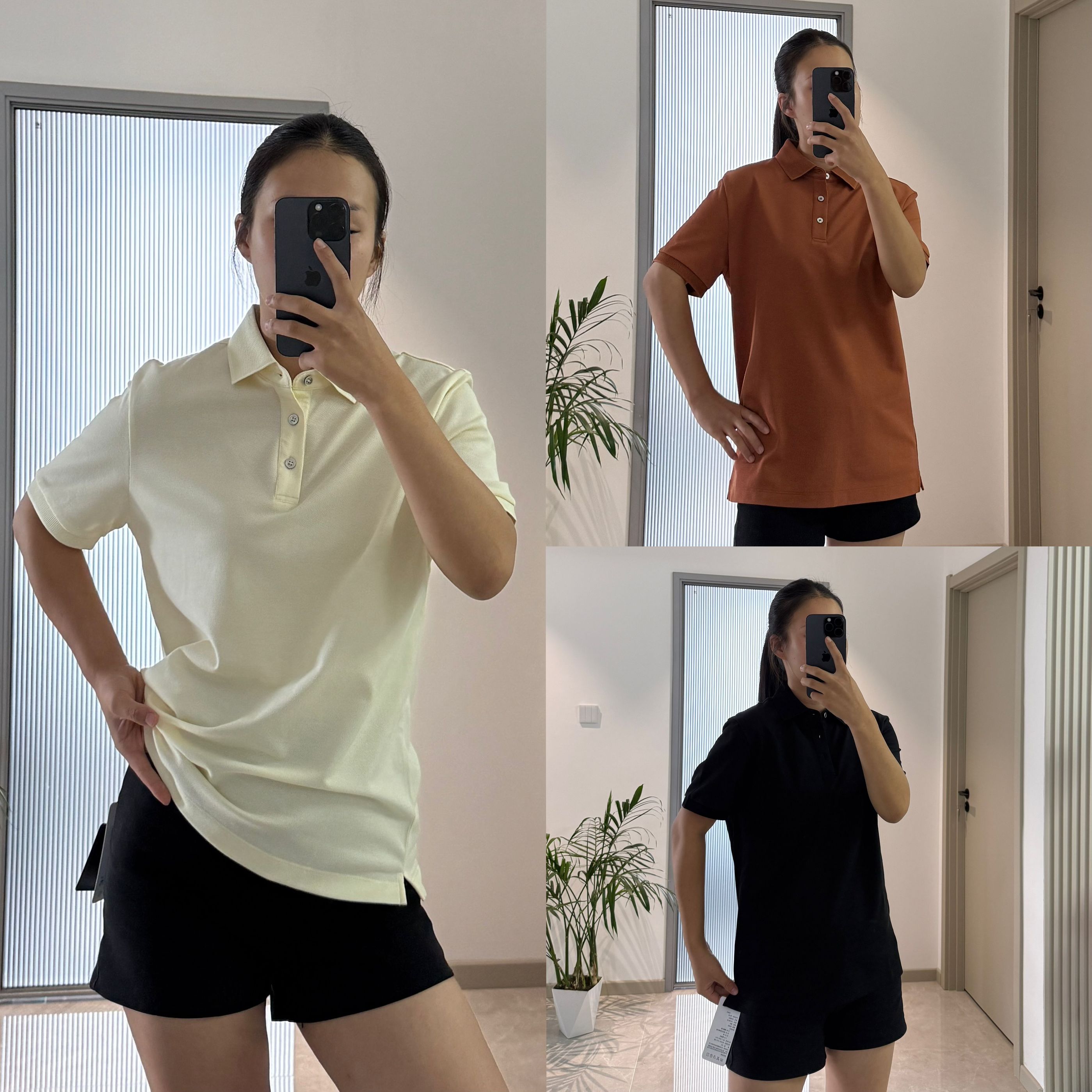 桑蚕丝混纺polo&25早秋新款男士简约经典休闲纯色翻领短袖8856