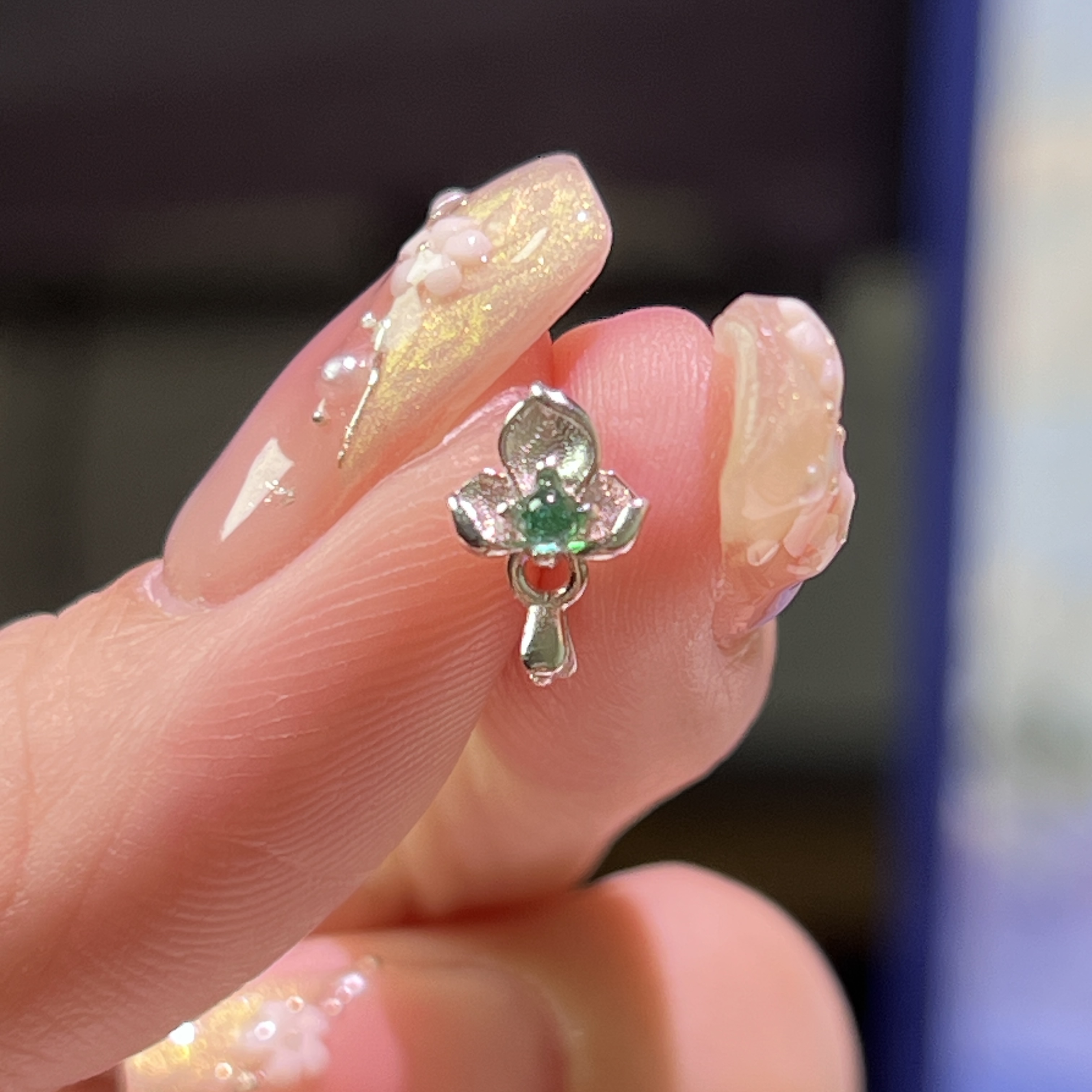 吊坠925银 925银链花扣头银吊坠扣头配件