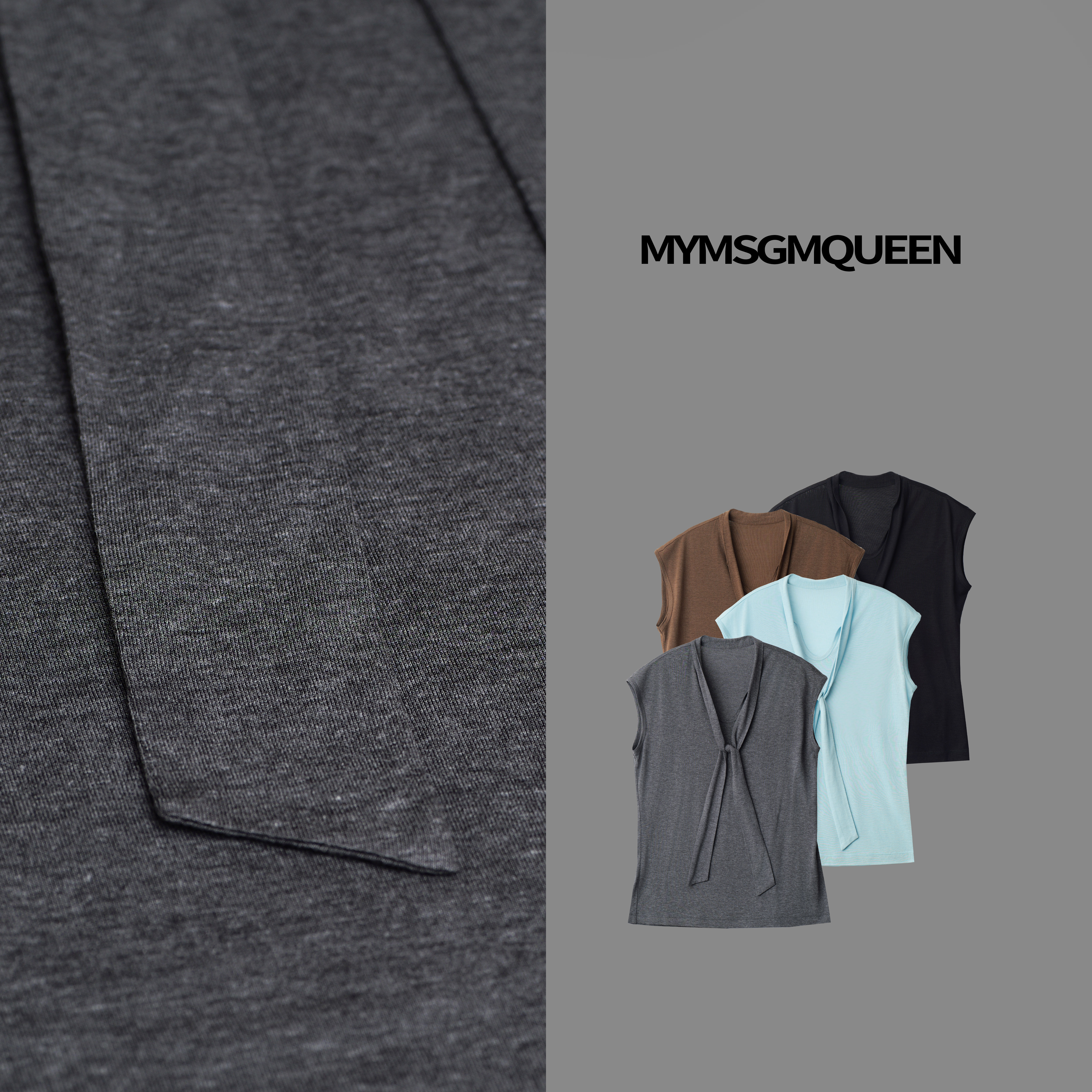 “柔姿”飘带设计感显瘦上衣