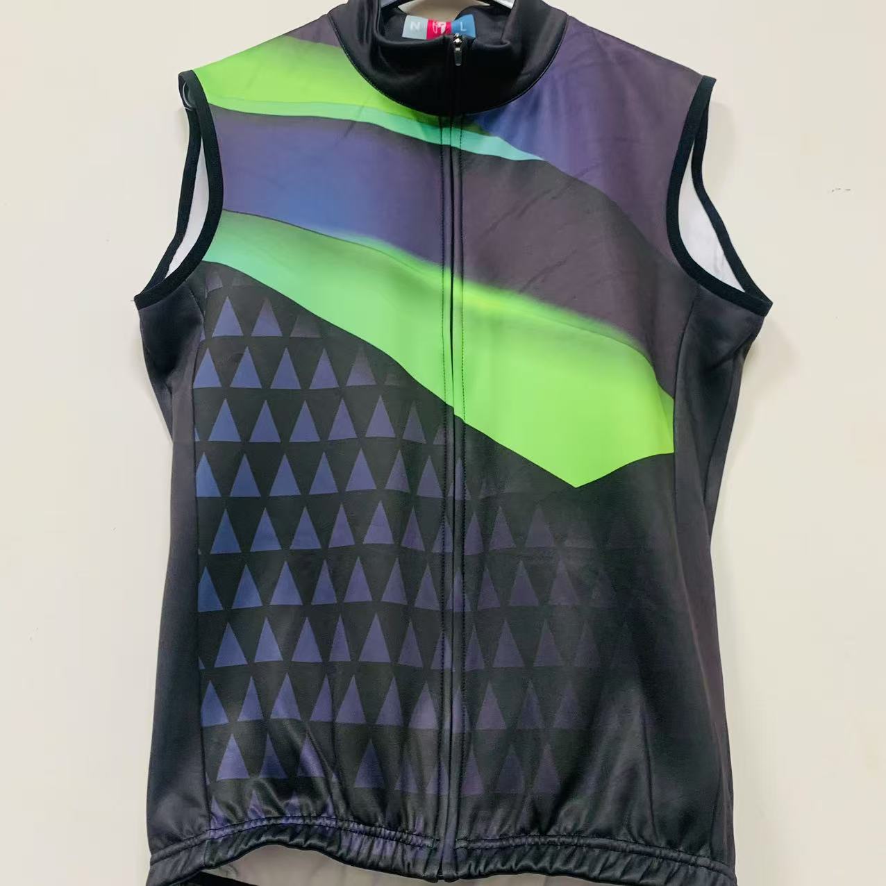 SQ 1076【黑绿渐变加绒马甲男款】ILPALADINO骑行服无袖春秋冬