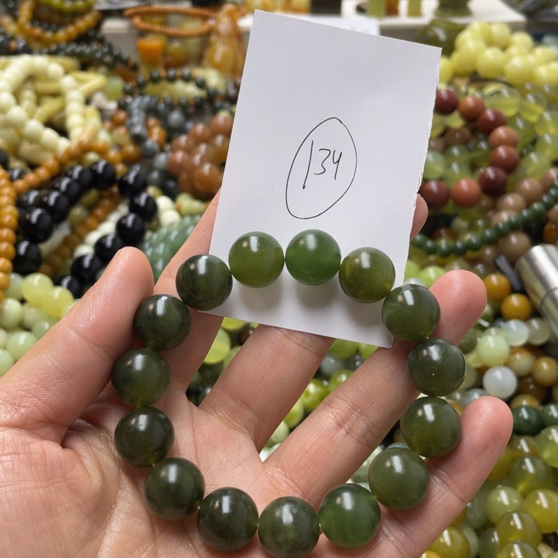 蛇纹石玉手链未镶嵌